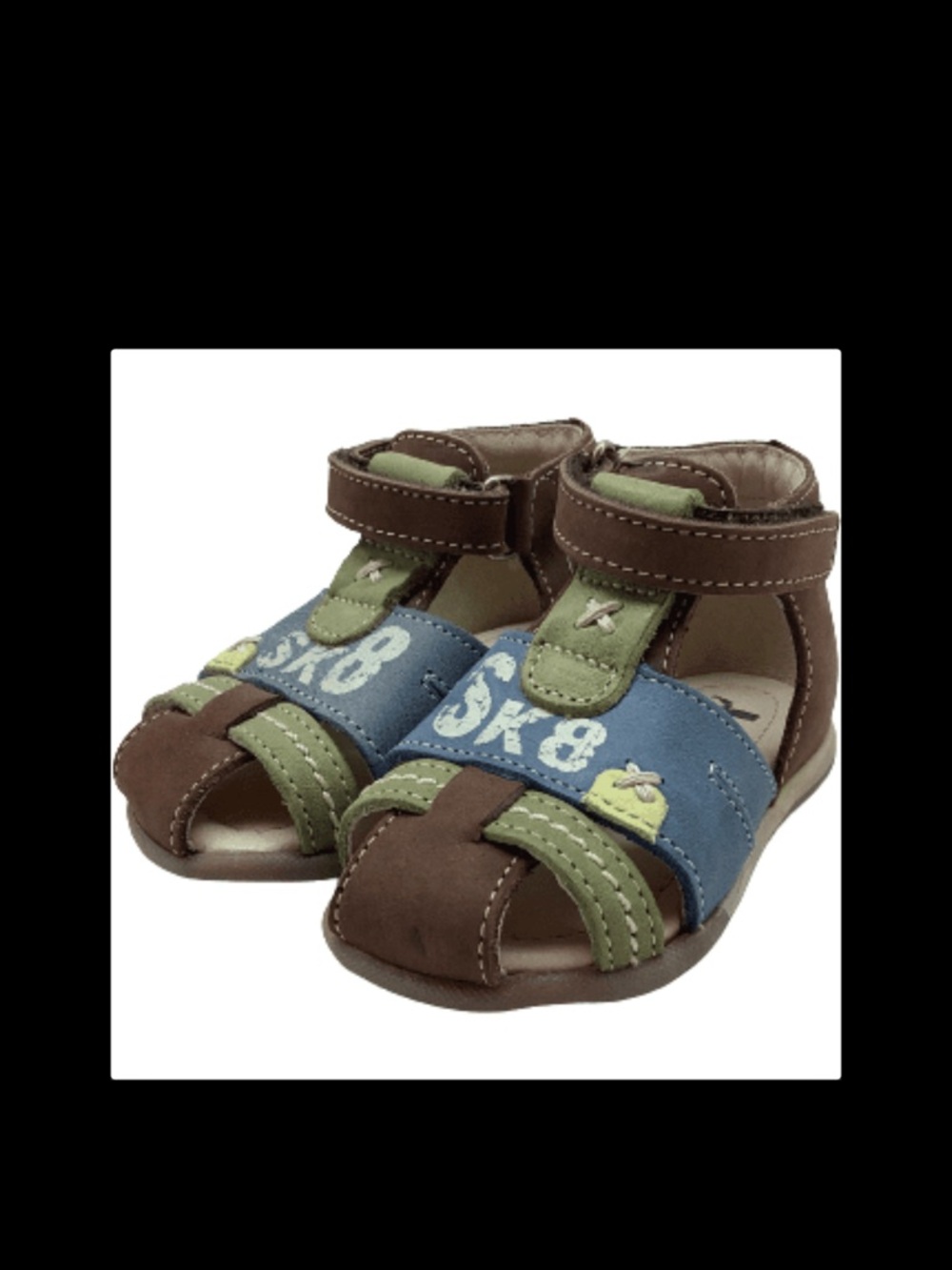 Bopy leather sandals. EU 20 (4-4.5 US). All leather. Excellent quality.